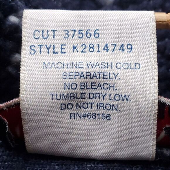 Vintage Cenza by Palmettos Fair Isle Fleece Shirt L Blue Button Sherpa Jacket - Picture 5 of 16